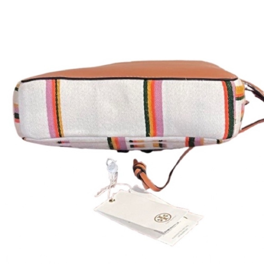 🆕- Tory Burch Miller Striped Plaid Double Weave Crossbody Bag. - Picture 9 of 13